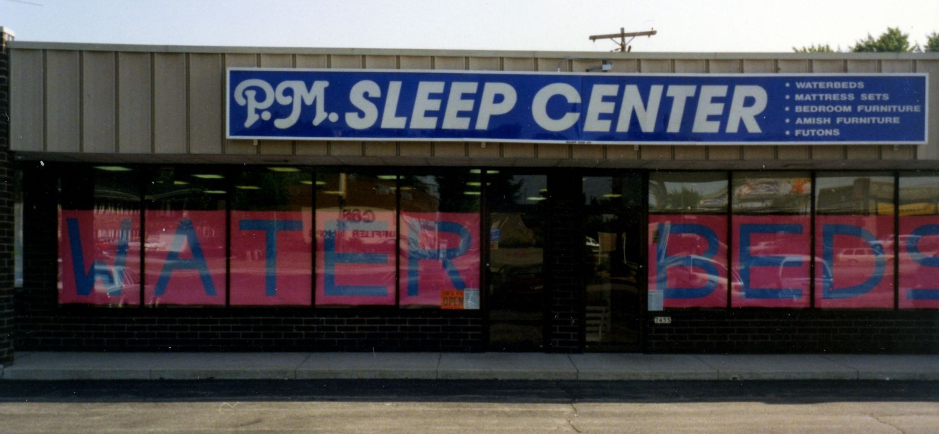 The exterior of the original PM Sleep Center building, the first Penny Mustard location